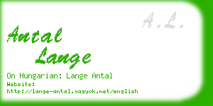 antal lange business card